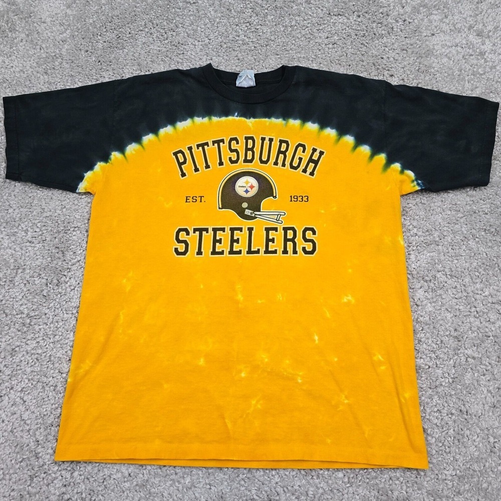 Pittsburgh Steelers Mens Tie Dye T Shirt Size XL Liquid Blue‎ NFL Football